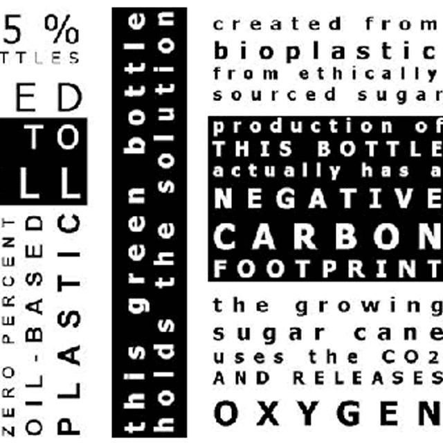 A graphic showing how our bio-plastic water bottles can help reduce the carbon footprint of your conference catering the image leads to our web-form contact page too